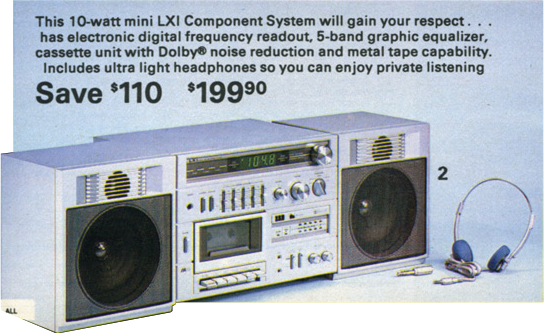 Sears_LXI_stereo_casette_1982